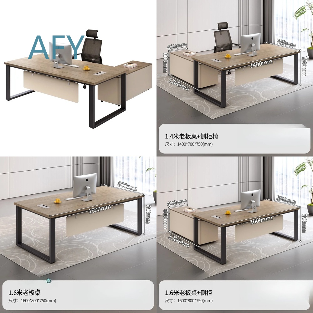 Desk Setup Ergonomics - Directiebureauset voor kantoorwerkplek met ergonomische stoel,