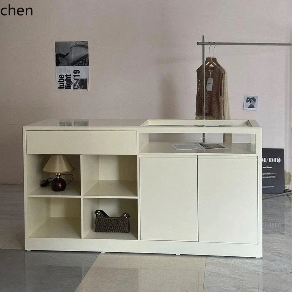 Desk Setup For Office - HYS Kledingwinkel Eilandtafel Winkel Gelakte Glazen