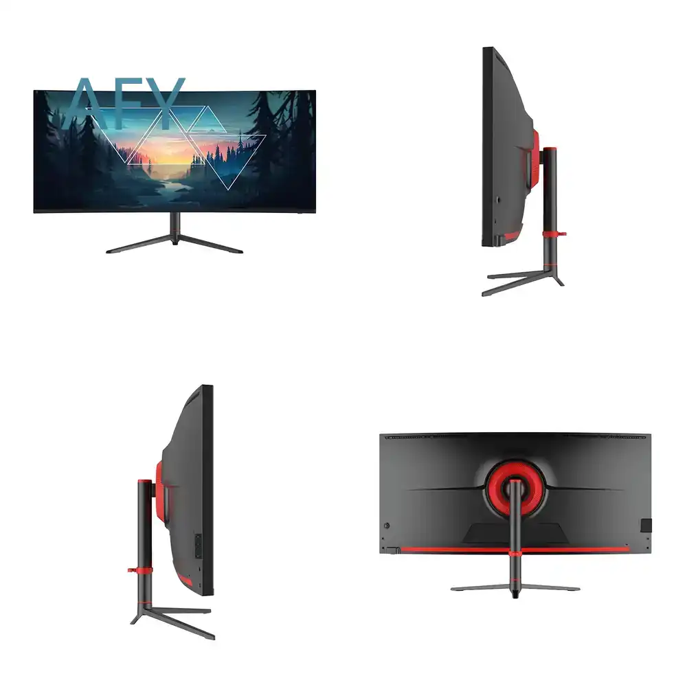 Desk Setup Ergonomics - Flashworth 34 inch 4K gebogen gamingmonitor
