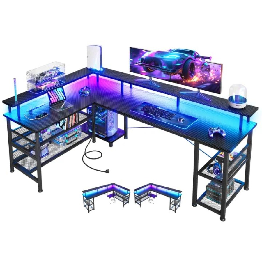 Desk Setup For Office - 66 cm breed, groot L-vormig gamingbureau