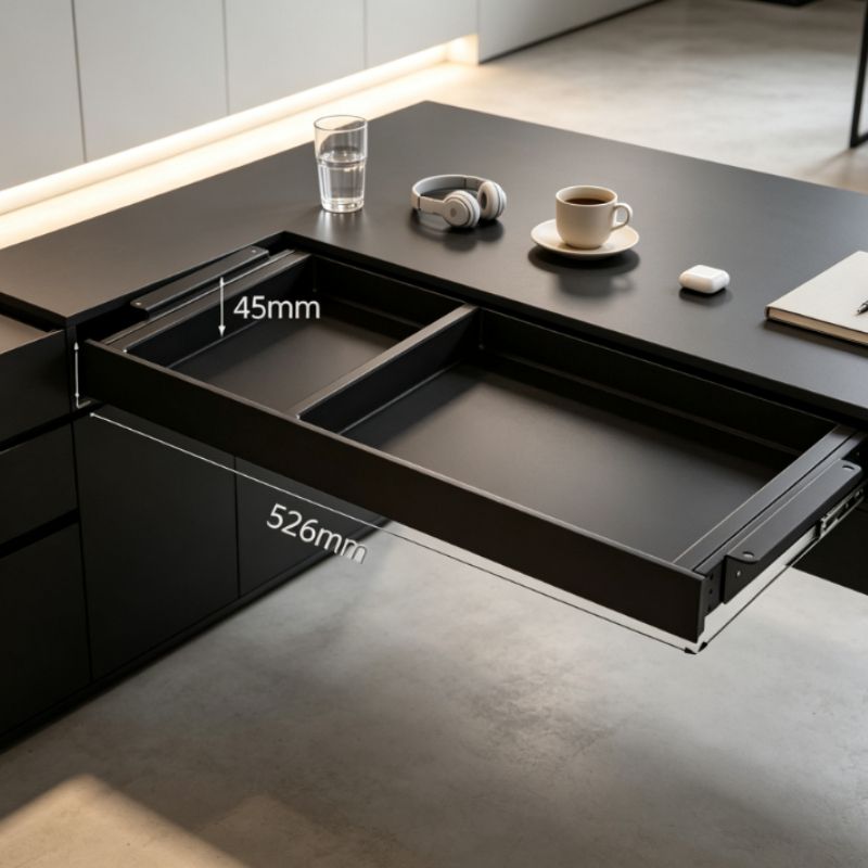 Desk Setup For Office - Premium uittrekbare opberglade onder het bureau,