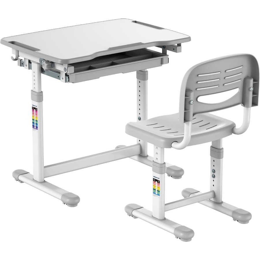 Desk Setup Ergonomics - Bureau- en stoelset, in hoogte verstelbaar