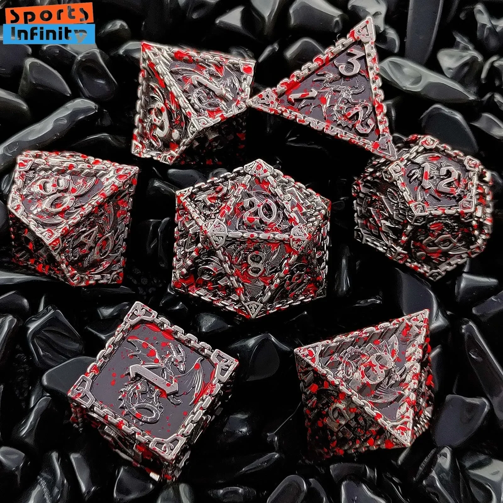 7pcs Metalen Dobbelstenen Set  - Desk Setup Game recensie en prijs