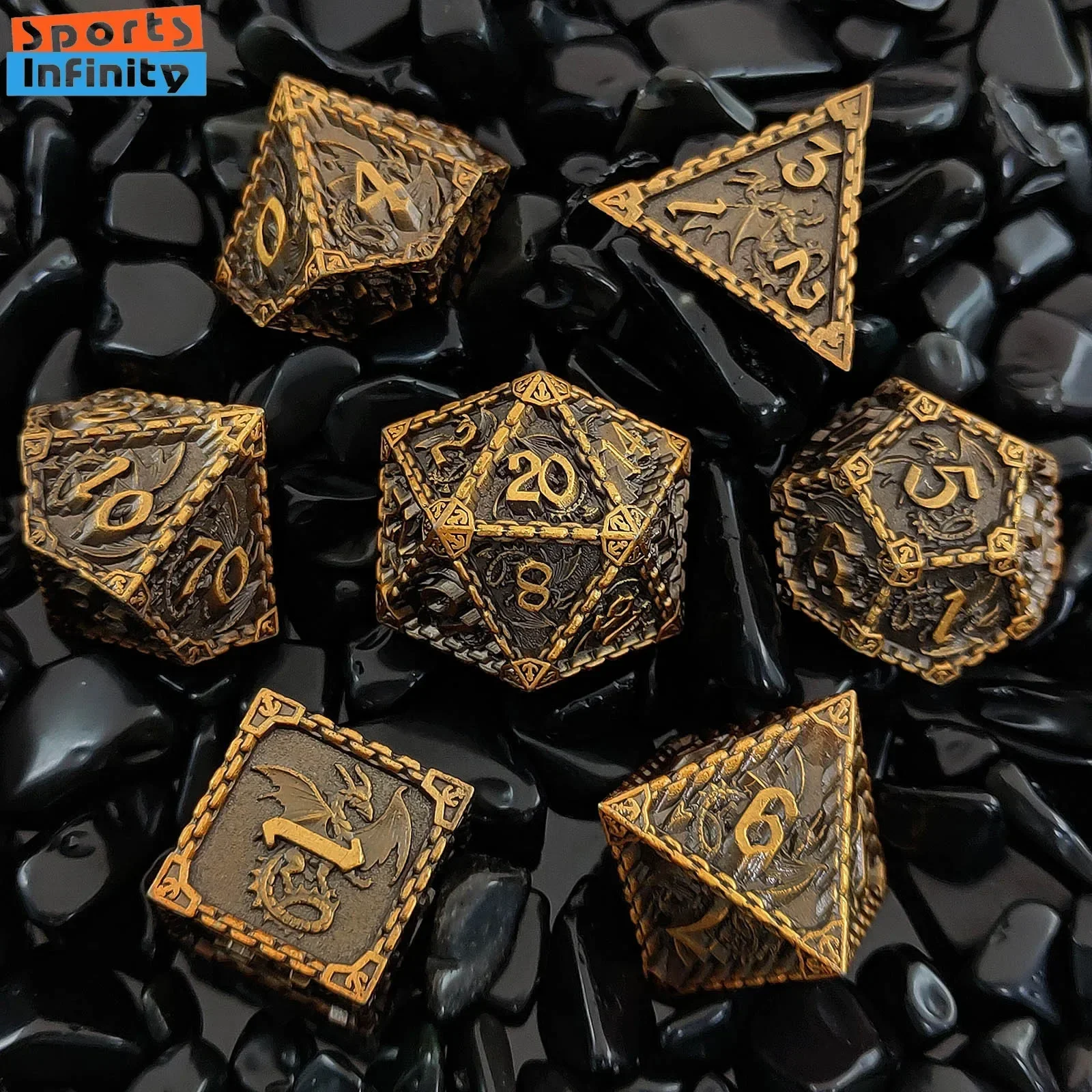 7pcs Metalen Dobbelstenen Set  - Desk Setup Game recensie en prijs