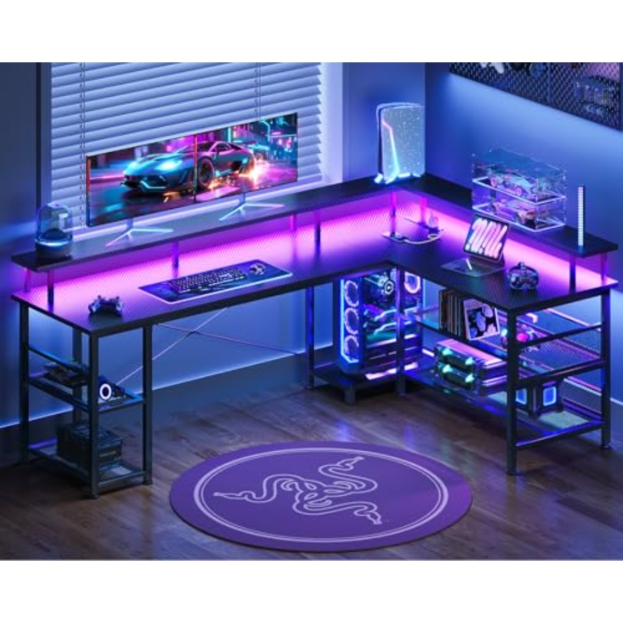 66 cm breed, groot L-vormig ga - Desk Setup For Office recensie en prijs