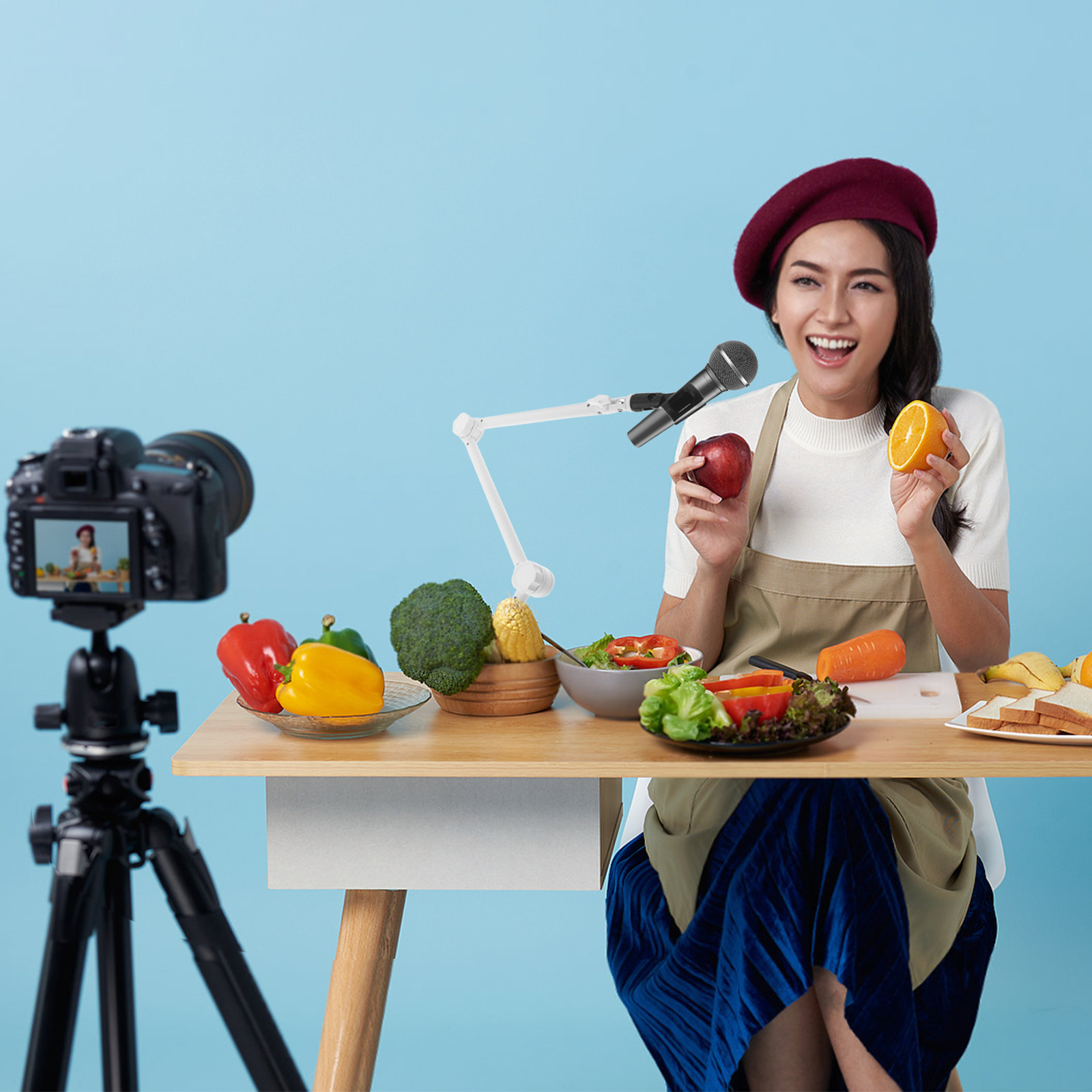 1Set Microfoonarm Wit Verstelb - Desk Setup Studio recensie en prijs