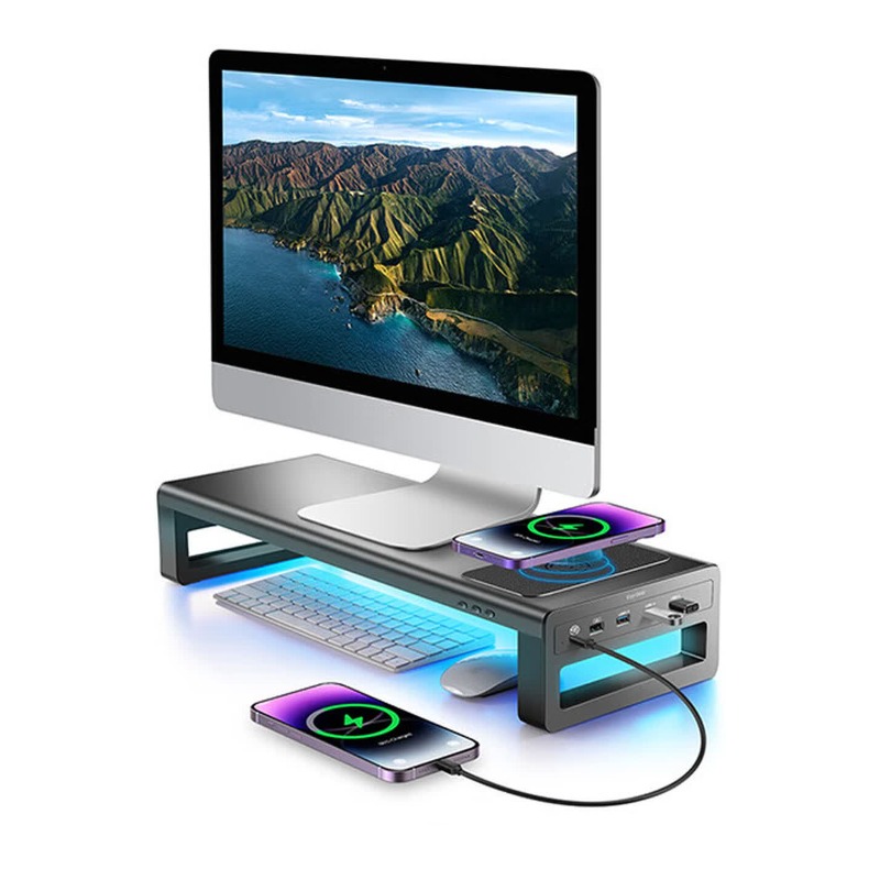 RGB-monitorstandaard, bureau-o - Desk Setup For Laptop And Monitor recensie en prijs