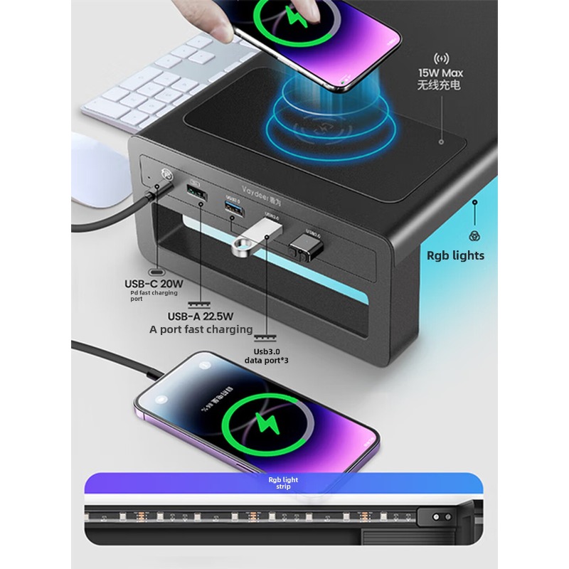 RGB-monitorstandaard, bureau-o - Desk Setup For Laptop And Monitor recensie en prijs