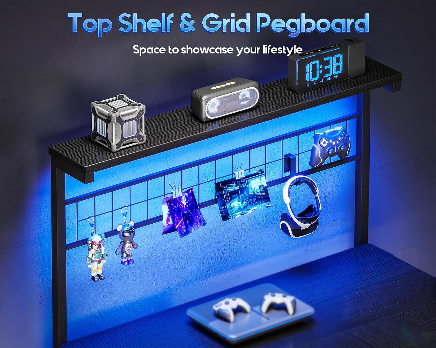 L-vormige gamingtafel met plan - Desk Setup Game recensie en prijs