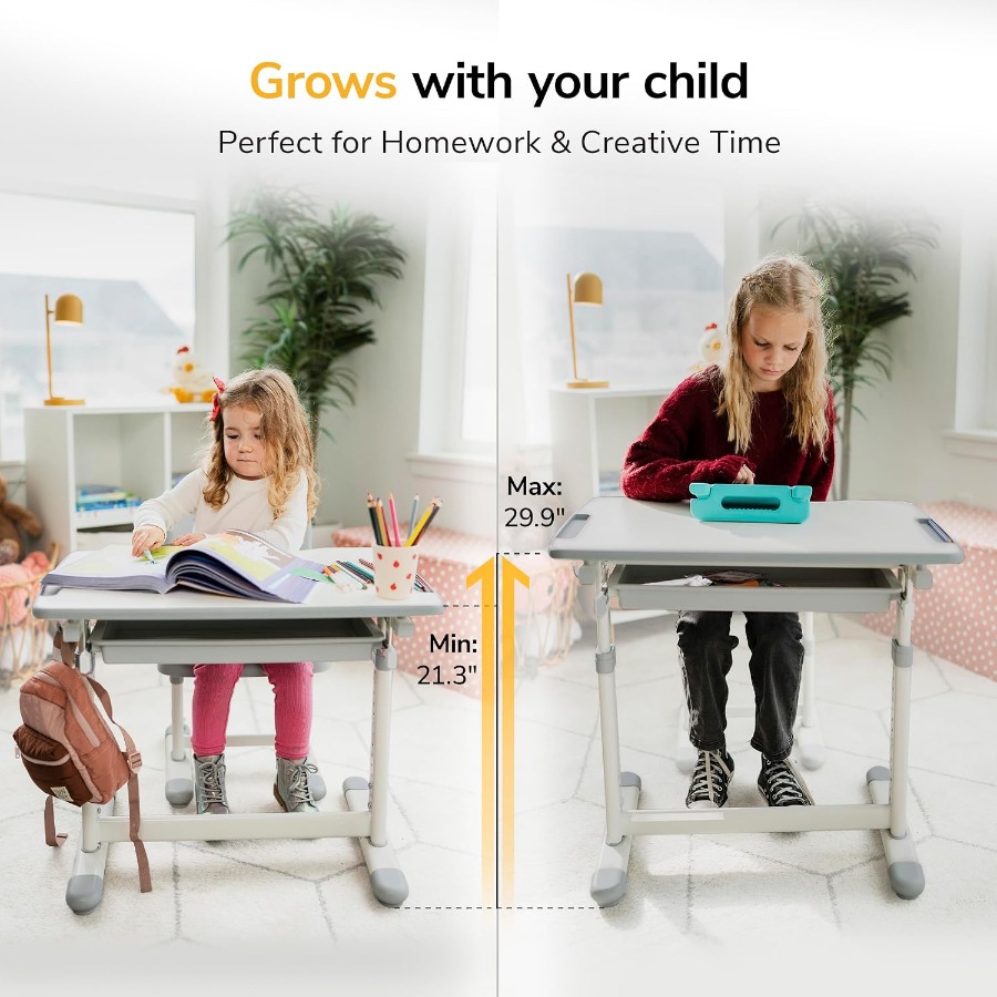Bureau- en stoelset, in hoogte - Desk Setup Ergonomics recensie en prijs