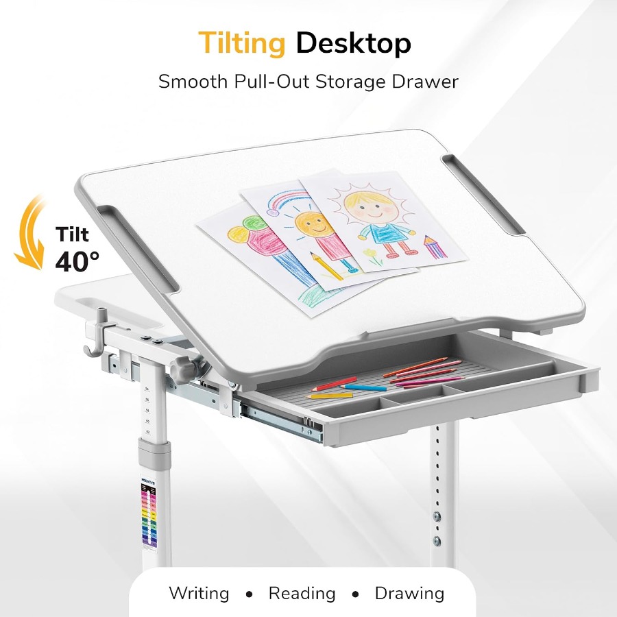 Bureau- en stoelset, in hoogte - Desk Setup Ergonomics recensie en prijs